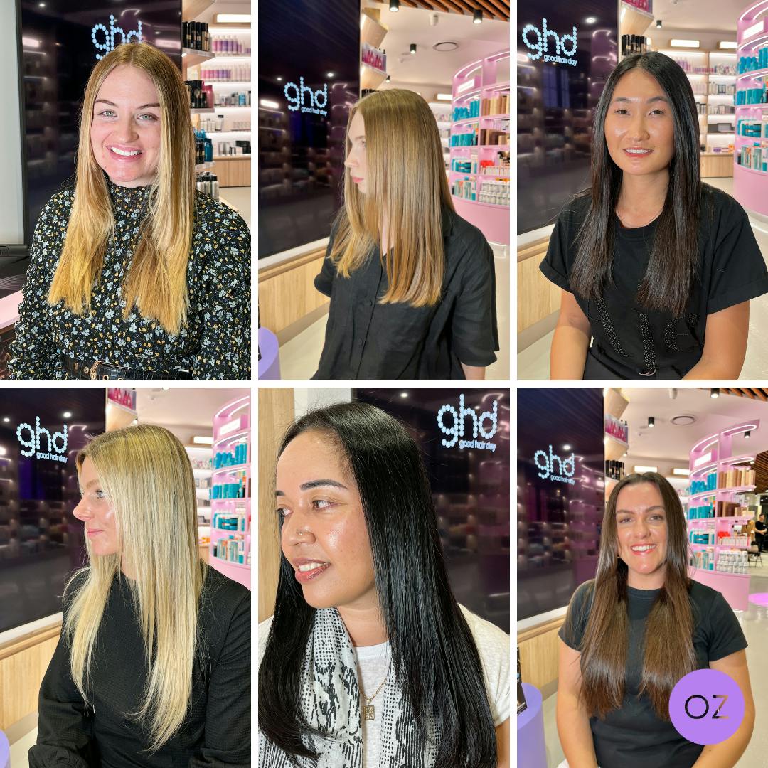 Straightening damp clearance hair